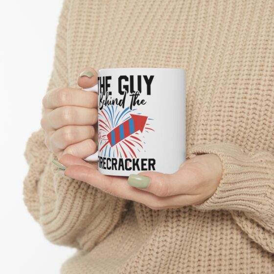 "The Guy Behind The Firecracker" - Funny Double Sided Print - White Ceramic Mug 11oz - Image 10