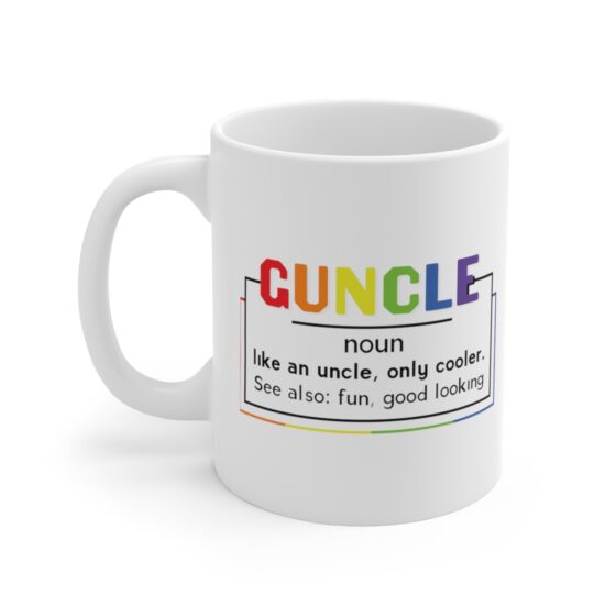 "Guncle" - Funny Double Sided Print - White Ceramic Mug 11oz