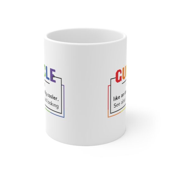 "Guncle" - Funny Double Sided Print - White Ceramic Mug 11oz - Image 2