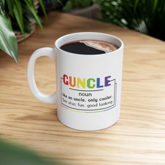 "Guncle" - Funny Double Sided Print - White Ceramic Mug 11oz - Image 8