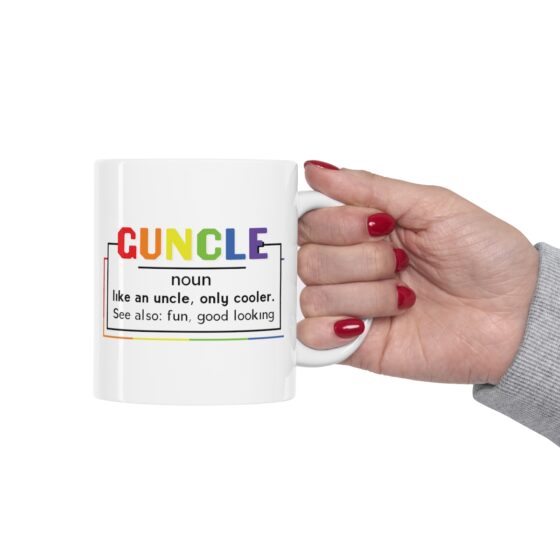 "Guncle" - Funny Double Sided Print - White Ceramic Mug 11oz - Image 12