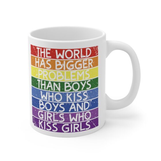 "The World Has Bigger Problems" - Funny Double Sided Print - White Ceramic Mug 11oz - Image 3