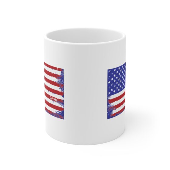 "American Flag" - Funny Double Sided Print - White Ceramic Mug 11oz - Image 2