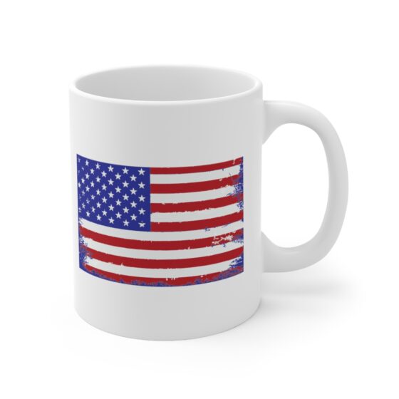 "American Flag" - Funny Double Sided Print - White Ceramic Mug 11oz - Image 3