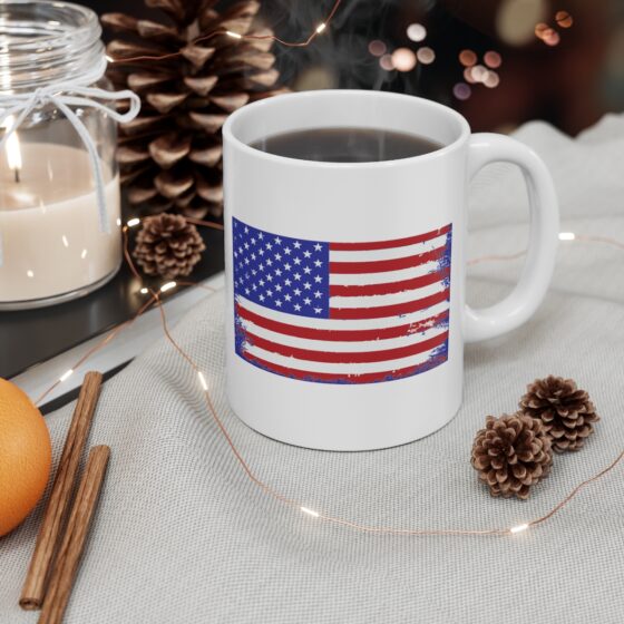 "American Flag" - Funny Double Sided Print - White Ceramic Mug 11oz - Image 4