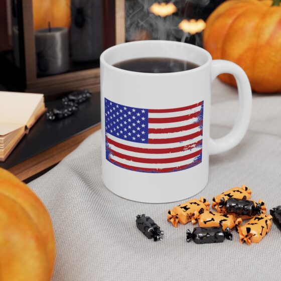 "American Flag" - Funny Double Sided Print - White Ceramic Mug 11oz - Image 6