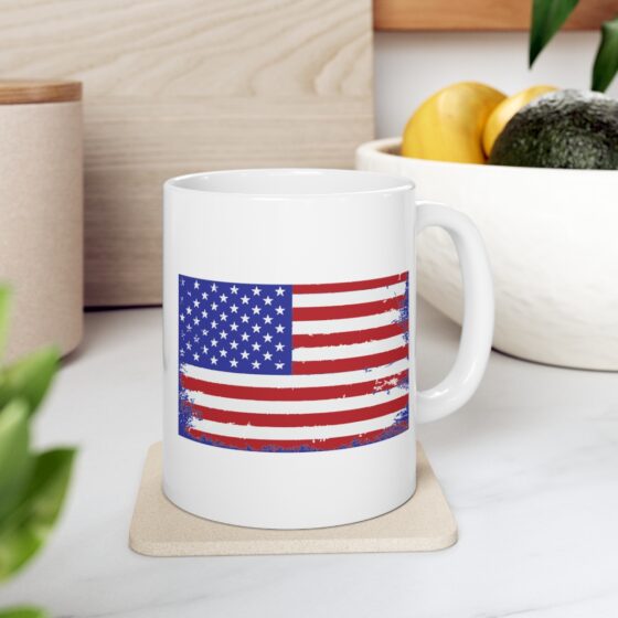 "American Flag" - Funny Double Sided Print - White Ceramic Mug 11oz - Image 7