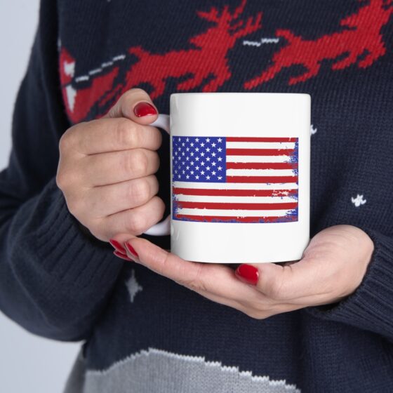 "American Flag" - Funny Double Sided Print - White Ceramic Mug 11oz - Image 11