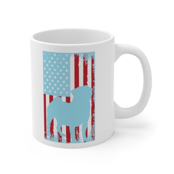 "American Bulldog" - Funny Double Sided Print - White Ceramic Mug 11oz - Image 3