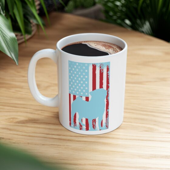 "American Bulldog" - Funny Double Sided Print - White Ceramic Mug 11oz - Image 8