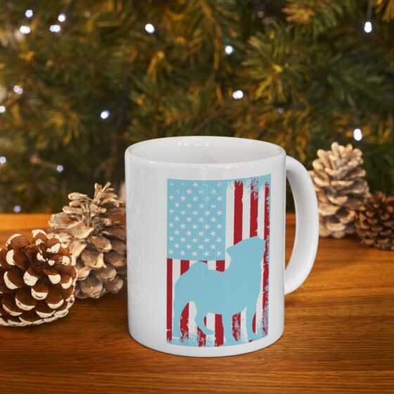 "American Bulldog" - Funny Double Sided Print - White Ceramic Mug 11oz - Image 9