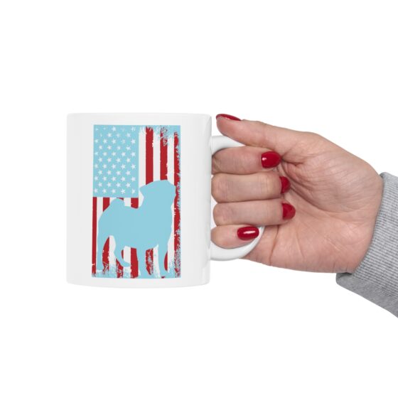 "American Bulldog" - Funny Double Sided Print - White Ceramic Mug 11oz - Image 12