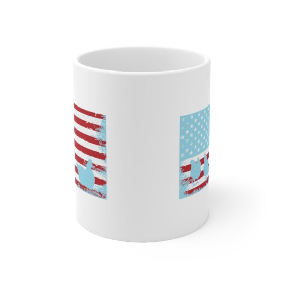 "American Chickens" - Funny Double Sided Print - White Ceramic Mug 11oz - Image 2