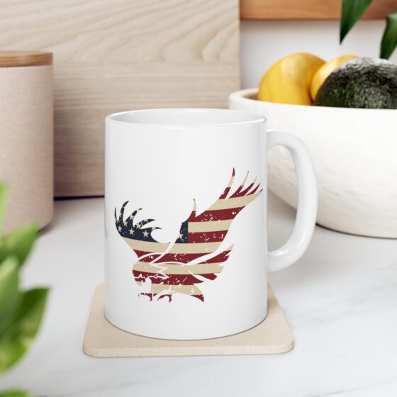 "American Eagle" - Funny Double Sided Print - White Ceramic Mug 11oz - Image 7