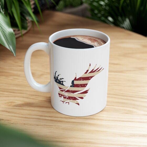 "American Eagle" - Funny Double Sided Print - White Ceramic Mug 11oz - Image 8