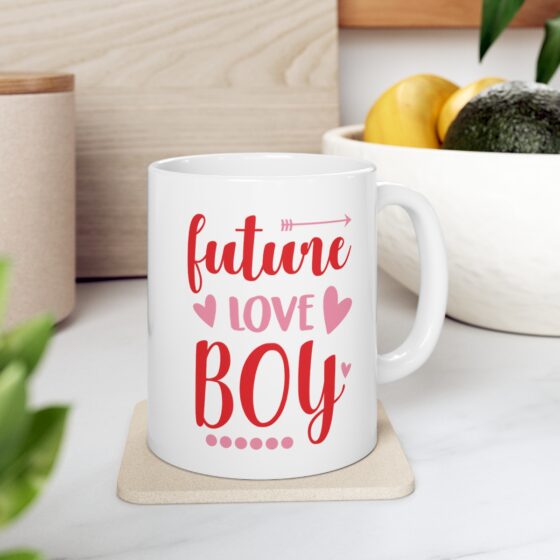 "Future Love Boy" - Funny Double Sided Print - White Ceramic Mug 11oz - Image 7