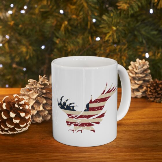 "American Eagle" - Funny Double Sided Print - White Ceramic Mug 11oz - Image 9