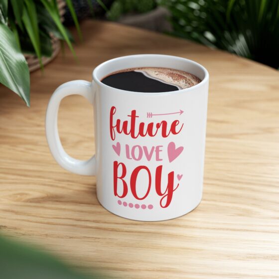 "Future Love Boy" - Funny Double Sided Print - White Ceramic Mug 11oz - Image 8