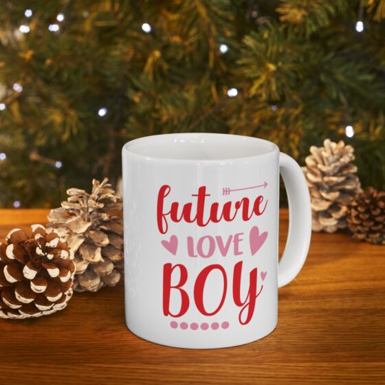 "Future Love Boy" - Funny Double Sided Print - White Ceramic Mug 11oz - Image 9