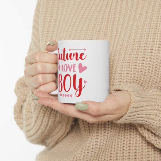 "Future Love Boy" - Funny Double Sided Print - White Ceramic Mug 11oz - Image 10