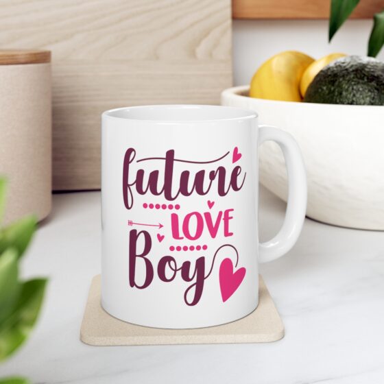 "Future Love Boy" - Funny Double Sided Print - White Ceramic Mug 11oz - Image 7