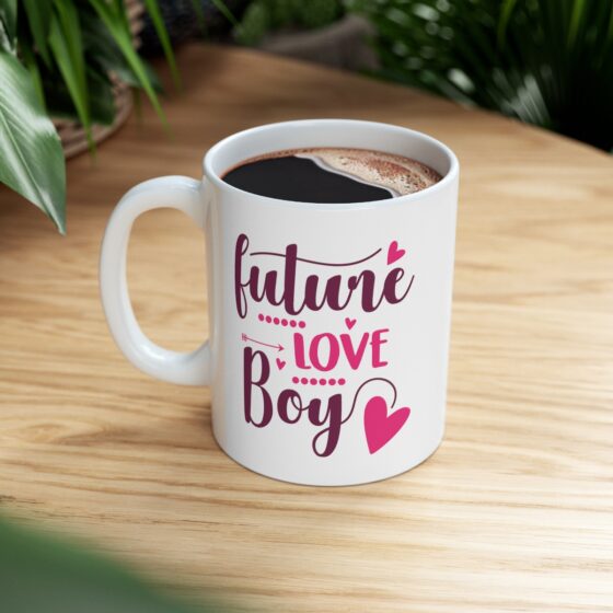 "Future Love Boy" - Funny Double Sided Print - White Ceramic Mug 11oz - Image 8