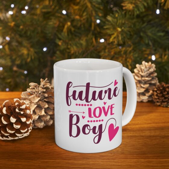 "Future Love Boy" - Funny Double Sided Print - White Ceramic Mug 11oz - Image 9