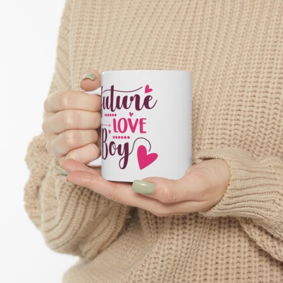 "Future Love Boy" - Funny Double Sided Print - White Ceramic Mug 11oz - Image 10