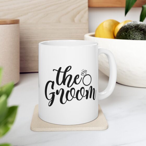 "The Groom" - Funny Double Sided Print - White Ceramic Mug 11oz - Image 7