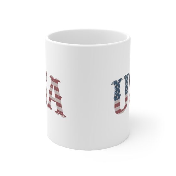 "USA" - Funny Double Sided Print - White Ceramic Mug 11oz - Image 2