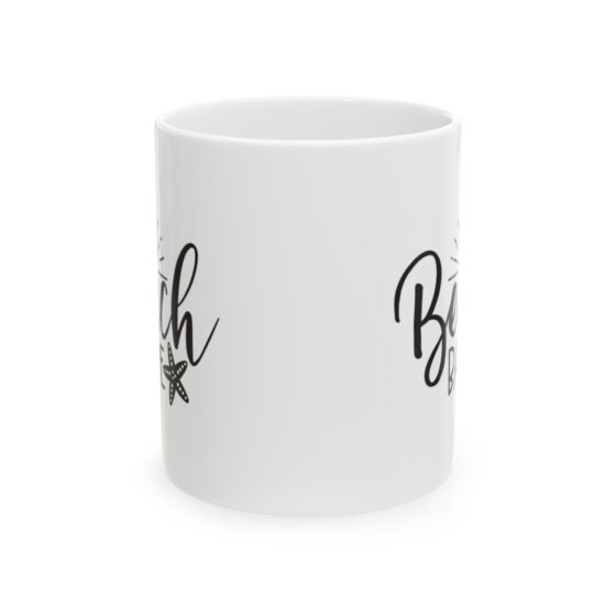 "Beach Babe" - Funny Double Sided Print - White Ceramic Mug 11oz - Image 2