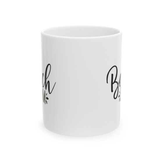 "Beach Bum" - Funny Double Sided Print - White Ceramic Mug 11oz - Image 2