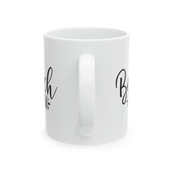 "Beach Bum" - Funny Double Sided Print - White Ceramic Mug 11oz - Image 3