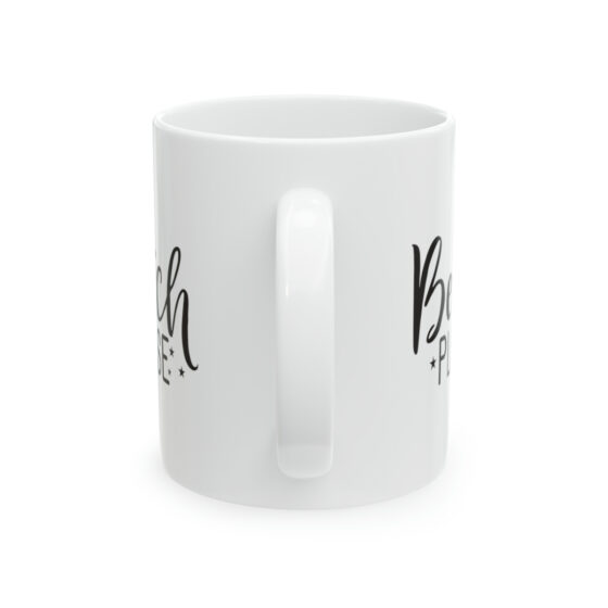 "Beach Please" - Funny Double Sided Print - White Ceramic Mug 11oz - Image 3