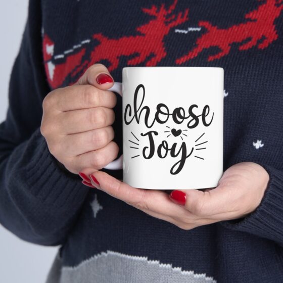 "Choose Joy" - Funny Double Sided Print - White Ceramic Mug 11oz - Image 12