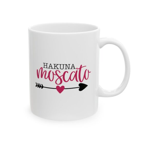 "Hakuna Moscato" - Funny Double Sided Print - White Ceramic Mug 11oz - Image 4