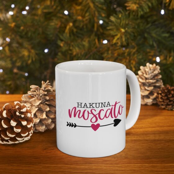 "Hakuna Moscato" - Funny Double Sided Print - White Ceramic Mug 11oz - Image 10