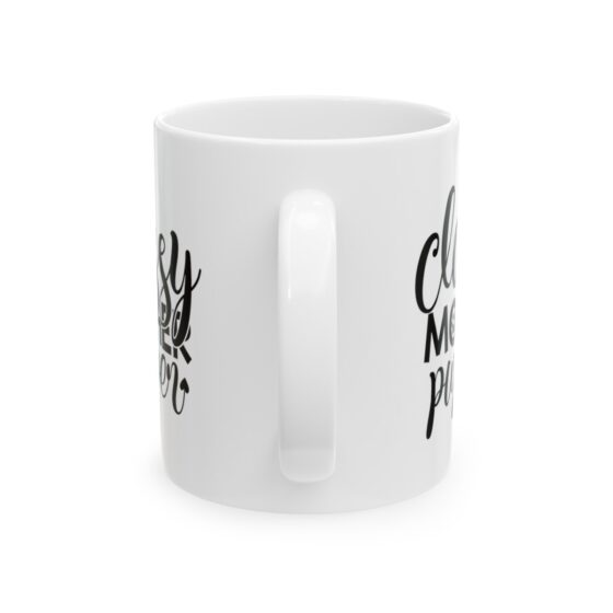 "Classy Mother Pupper" - Funny Double Sided Print - White Ceramic Mug 11oz - Image 3