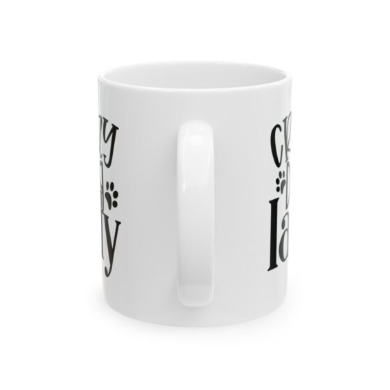 "Crazy Dog Lady" - Funny Double Sided Print - White Ceramic Mug 11oz - Image 3