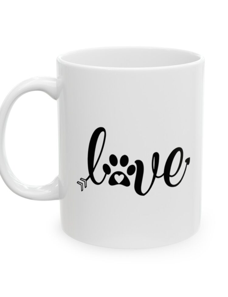 "Love" - Funny Double Sided Print - White Ceramic Mug 11oz