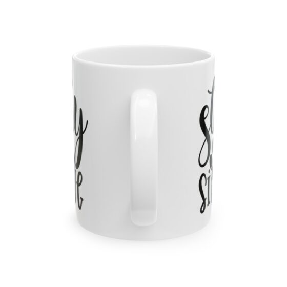 "Stay Paw Sitive" - Funny Double Sided Print - White Ceramic Mug 11oz - Image 3